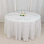 100% Cotton 120" Round Tablecloth White Linen - Seamless, Soft & Breathable Table Cover