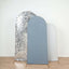 5ft Matte Dusty Blue Spandex Fitted Chiara Backdrop Stand Cover For Round Top Wedding Arch