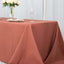 Premium Polyester 90"x156" Rectangle Tablecloth Terracotta (Rust) - Seamless 220GSM Stain-Resistant Table Cover