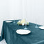 Premium Velvet 90"x132" Rectangle Tablecloth Peacock Teal - Reusable Soft & Seamless Table Cover