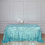 Sequin 90"x156" Rectangle Tablecloth Turquoise - Seamless Big Payette Table Cover