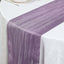 Taffeta 12"x108" Table Runner Violet Amethyst - Accordion Crinkle Design