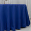 Cotton Blend 120" Round Tablecloth Royal Blue - Seamless Wrinkle-Resistant Table Cover