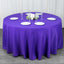 Premium Polyester 120" Round Tablecloth Purple - Seamless 220GSM Wrinkle-Resistant Table Cover