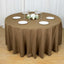 Polyester 120" Round Tablecloth Taupe - Seamless Wrinkle-Resistant Table Cover