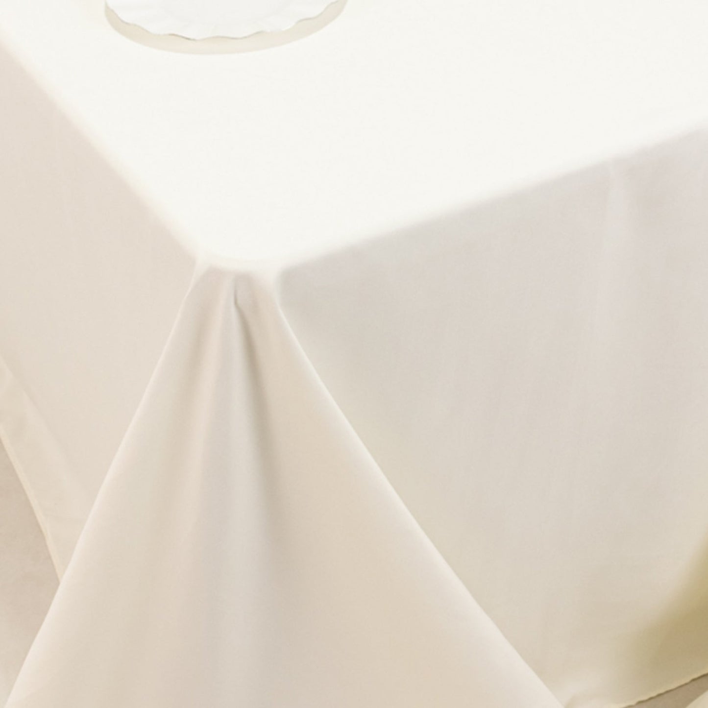 Cotton Blend 90"x132" Rectangle Tablecloth Ivory - Seamless Wrinkle-Resistant Table Cover
