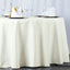 Premium Polyester 120" Round Tablecloth Ivory - Seamless 220GSM Wrinkle-Resistant Design Table Cover