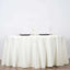 Polyester 120" Round Tablecloth Ivory - Seamless Wrinkle-Resistant Table Cover