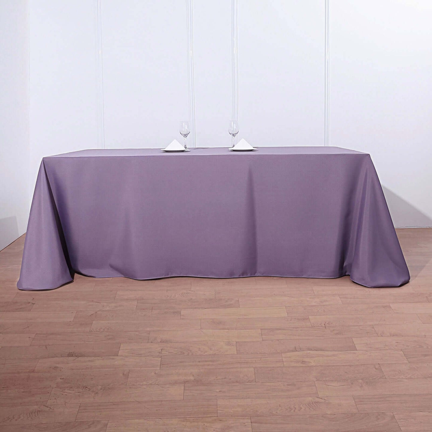 Polyester 90"x156" Rectangle Tablecloth Violet Amethyst - Seamless Wrinkle-Resistant Table Cover