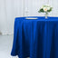 Cotton Blend 132" Round Tablecloth Royal Blue - Seamless Wrinkle-Resistant Table Cover