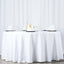 Premium Polyester 132" Round Tablecloth White - Seamless 220GSM Wrinkle-Resistant Design for Upscale Occasions