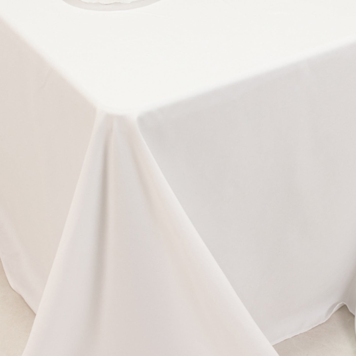 Cotton Blend 90"x132" Rectangle Tablecloth White - Seamless Wrinkle-Resistant Design for Classy Occasions