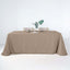 Faux Linen 90"x132" Rectangular Tablecloth Taupe - Slubby Texture Wrinkle-Resistant Seamless Table Cover