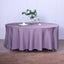 Polyester 120" Round Tablecloth Violet Amethyst - Seamless Wrinkle-Resistant Table Cover