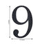 Decorative Rhinestone Number "9" Stickers, Glitter Adhesive Craft Numbers Black DIY Sparkle Embellishments 6"