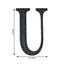 Decorative Rhinestone Alphabet "U" Letter Stickers, Glitter Adhesive Craft Letters Black DIY Sparkle Embellishments 6"