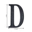 Decorative Rhinestone Alphabet "D" Letter Stickers, Glitter Adhesive Craft Letters Black DIY Sparkle Embellishments 4"