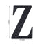Decorative Rhinestone Alphabet "Z" Letter Stickers, Glitter Adhesive Craft Letters Black DIY Sparkle Embellishments 6"