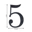 Decorative Rhinestone Number "5" Stickers, Glitter Adhesive Craft Numbers Black DIY Sparkle Embellishments 4"