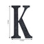 Decorative Rhinestone Alphabet "K" Letter Stickers, Glitter Adhesive Craft Letters Black DIY Sparkle Embellishments 8"