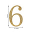 Decorative Rhinestone Number "6" Stickers, Glitter Adhesive Craft Numbers Gold DIY Sparkle Embellishments 4"