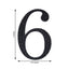 Decorative Rhinestone Number "6" Stickers, Glitter Adhesive Craft Numbers Black DIY Sparkle Embellishments 4"