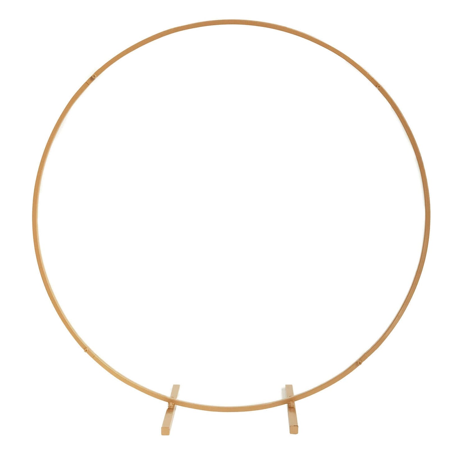32" Gold Metal Round Hoop Wedding Centerpiece, Self Standing Table Floral Wreath Frame