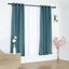 2 Pack Handmade Light Blue Faux Linen Curtains 52"x84", Curtain Panels With Chrome Grommets