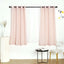 2 Pack Handmade Blush Faux Linen Curtains 52"x64", Curtain Panels With Chrome Grommets -