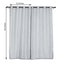 2 Pack Handmade Silver Faux Linen Curtains 52"x96", Curtain Panels With Chrome Grommets