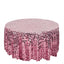 Sequin 120" Round Tablecloth Pink - Seamless Big Payette Table Cover