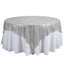 Sequin 90"x90" Table Overlay Square Tablecloth Silver - Sparkly Table Cover