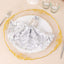 Sequin Mesh 20"x20" Napkin SIlver - Wave Embroidered Reusable Napkin