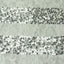 54"x4 Yards White With Silver Sequin Parallels Lace Fabric Bolt, DIY Craft Fabric Roll