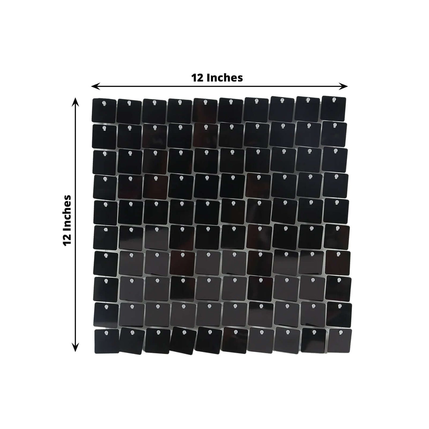 Shiny Black Square Sequin Shimmer Wall Party Photo Backdrop, 24sq.ft Active Spangle Wall Art DÃ©cor Panels - 24 Panels
