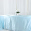 Satin Rectangular 90"x132" Tablecloth Light Blue - Seamless Table Cover