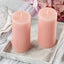 12-Pack 3"x6" Unscented Dripless Pillar Candles â€“ Blush Long-Burning Paraffin Wax with Cotton Wicks