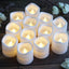 12-Pack LED Votive Candles Classic White Design - Reusable Flameless Battery Operated Lights