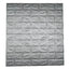 10 Pack Silver foam Brick Peel And Stick 3D Wall Tile Panels - Covers 58sq.ft