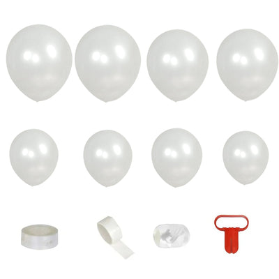 Set of 110 Pearl White Balloon Garland Kit â€“ Biodegradable Extra Strong Latex Balloons for Party Arch DÃ©cor