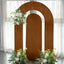 Set of 2 Brown Spandex Fitted Wedding Arch Covers for Round Top and Double Arch Chiara Backdrop Stands - 6ft,8ft