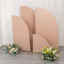 Set of 4 Matte Nude Spandex Half Moon Chiara Backdrop Stand Covers, Custom Fitted Wedding Arch Covers - 2.5ft,5ft,6ft,7ft