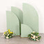 Set of 4 Matte Sage Green Spandex Half Moon Chiara Backdrop Stand Covers, Custom Fitted Wedding Arch Covers - 2.5ft,5ft,6ft,7ft