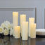 Set of 6 LED Flameless Luminaria Candles Drip Wax Ivory - Battery Operated Pillar Lighting