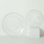 10-Pack Clear Plastic Dessert Plates â€“ 8" Round with Beaded Rim, Disposable for Parties & Events