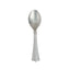 36-Pack Plastic Tea Coffee Spoons Light Silver Heavy Duty with Fluted Handles - Durable Disposable Cutlery 5"