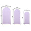 Set of 3 Matte Lavender Lilac Spandex Fitted Chiara Backdrop Stand Covers For Round Top Wedding Arch - 5ft, 6ft, 7ft