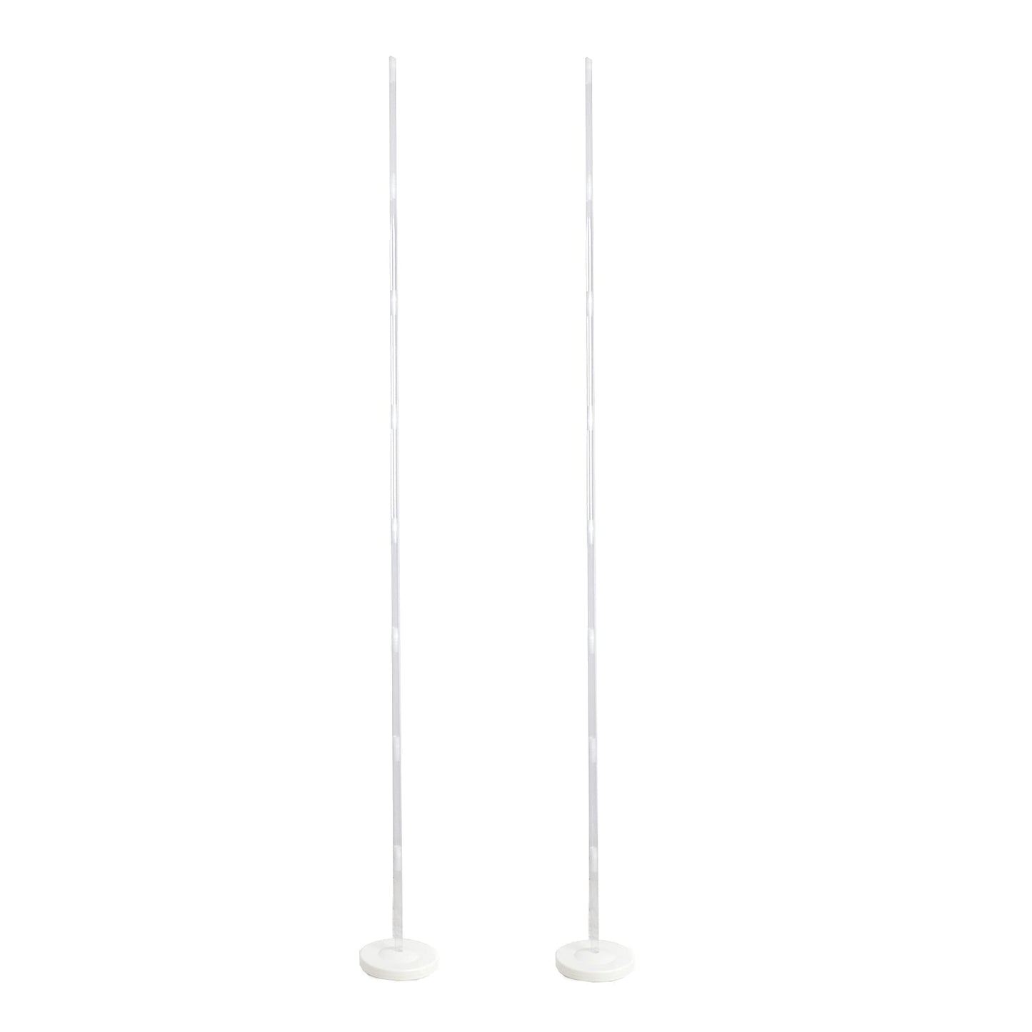 2 Pack White Balloon Column Stand Kit, 8ft Balloon Towers