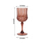 6-Pack Plastic Cocktail Goblets Dusty Rose Transparent Crystal Cut - Shatterproof Drinkware 8oz