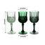 12-Pack Plastic Cocktail Goblets Assorted Green Transparent Crystal Cut - Shatterproof Drinkware 8oz